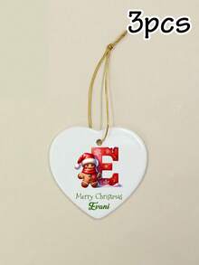 Customized Christmas Decorations With Your Name, Personalized 2026 Home Christmas Decorations, Customizable Letter Christmas Tree Decorations, Christmas Home Decorations, Customized Christmas Gifts, Christmas, Gingerbread Men, Merry Christmas, 2026. - Style B - View 19