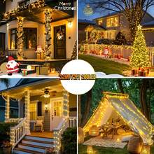 1PC 5m/7m/12m/22m Solar String Lights, 20/50/100/200LED Outdoor Waterproof Solar String Lights, 8 Modes, Suitable For Garden Fences, Camping, Parties, Parties, Halloween, Courtyards, Weddings, Parties, Lawns, Christmas Decorations - Solar LED String Lights - View 14