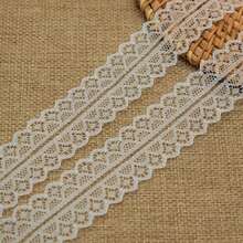 3.7cm White Double-Sided Hollow Polyester Lace Trim 10M Sewing Ribbon - White Polyester Double-sided Hollow Lace Ribbon - View 6