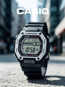 Casio Jam Tangan Pria Digital & Analog dengan Fitur Waktu Dunia, Tali Resin, Beberapa Alarm, Memo Jarak Jauh, Fungsi Praktis, Cocok untuk Berkemah di Luar Ruangan, Perjalanan, Latihan Kebugaran Harian, dan Pakaian Kasual - Satu-Ukuran - View 11