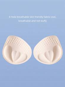 1 Pair 4cm Thick Bra Pads, Removable & Washable Push-Up Padding Inserts, Adds Fullness, Bra Accessories - Apricot - View 3