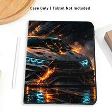 跑車 UV 列印平面圖案，相容於 保護殼 / MatePad 11.5 2025 / MatePad SE 11 吋 / Honor 平板保護殼 / Honor 9 / 10 / X8A / Pad SE 11 吋 (2023) / Pad 2 / A9 / 11th Gen A16 保護殼 - 款式11 - 查看 6