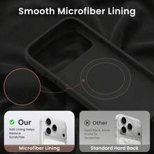 超薄原裝液態矽膠磁吸手機殼，適用於 iPhone 18 Pro Max 18 Pro，三層軟膠防震保護殼，防刮微纖維內襯，適用於 iPhone 17 Pro Max 16 Pro Max 15 14 13 12 Mini 11 - 黑色 - 查看 9