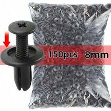 50/100/200PCS, 6/8mm Black Plastic Snap Rivets, Universal Car Body Trim Fasteners, Suitable For Car Body Panels And Decorative Parts - Fixed Buckle - View 19
