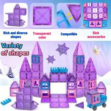 Magnetic Building Blocks 40/60/100pcs Magnetic Construction Blocks Set STEM Stacking Blocks Montessori Learning Toy Gift Suitable For Children 3 Years And Above Boys Girls Kindergarten Preschool Toy Mixed Colors - Multicolor - View 3