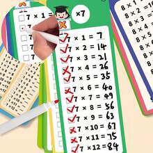 1 Set Math Multiplication Learning Flash Cards Multiplication Table Arithmetic Addition Subtraction Multiplication Division Practice Teaching Tool, Develop Hands-On Ability, Thinking Ability, Reasoning Ability, Hands-On Ability, Enhance Parent-Child Relationship, Birthday Gift, Holiday Gift, For Classmates, Teachers, Friends. - Multicolor - View 2