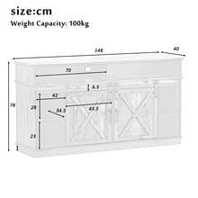Tv Stand Brown Made Of Wood For Living Room - 棕色 - 查看 4