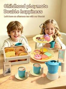 Set Pesta Teh Anak Perempuan 39 Buah, Set Teko Realistis, Mainan Dapur Bermain Waktu Minum Teh Putri, Termasuk Teko dan Cangkir, Cocok untuk Hadiah Ulang Tahun, Paskah, untuk Anak-anak dan Balita - MultiWarna - View 1