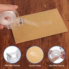 1pc Premium Snail-Shaped Tape Dispenser With 1 Roll Of Clear Tape, Durable And , Easy To Refill, Convenient Storage, Ready To Use, Instant Cut, Office Supplies Tape, Desk Accessories, Cute Stationery Set, School Supplies, Tape Dispenser With Adhesive Set, Clear Tape Dispenser, Perfect For Office, Crafts, Artists, Home Scrapbooking, School, Gift Wrapping And Shipping Packaging, Home Packaging Supplies (Tape Refills Available For Purchase) - Multiple Styles - View 6