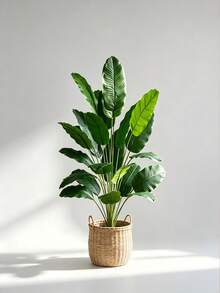 65-115cm Tropical Artificial Plants, Large Fake Banana Tree, Plastic Bird Of Paradise Plant Stems, Large Size Palm Leaves, Suitable For Home Garden Indoor Office Decoration, No Pot Included, Can Be Used For Room Decor, Wedding Decor, Autumn Decor, Home Decor, Bedroom Decor - Multicolor - View 10