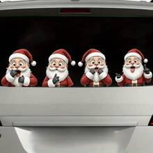 1pc Cute Santa Claus Car Sticker, Removable Vinyl Self-Adhesive Rear Window Decal, Easy To Apply & Car Glass Decoration & Halloween Christmas Sticker & Perfect Gift & Funny Christmas Car Sticker, Holiday Car Decor, Holiday Vehicle Sticker, Seasonal Window Art, High Quality Sticker, Durable Vinyl Material, Holiday Car Decor, Holiday Shopper, Christmas Decorator - Random - View 6