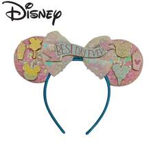 Disney Colorful Tulle Bow Headband, Ice Cream Dessert Patchwork Sequin Ear Accessories, Park Travel Outfit Hair Accessory - View 8