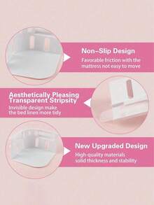 4pcs Bed Sheet Fastener Set, Corner Clips, Anti-Slip Clamps, Mattress Straps, Suitable For Most Bed Sheet Sizes, Anti-Slip Bed Sheet Set To Securely Fix Bed Sheets - Multicolor - View 4