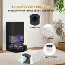 طقم ملحقات مكنسة X50 Ultra Complete/L50 Ultra/L50 Pro Ultra/X50 Master/L40s Pro Ultra، متوافق مع Mova V50 Ultra Complete، يتضمن فرشاة دوارة وفلتر HEPA - 20 قطعة - مشاهدة 6