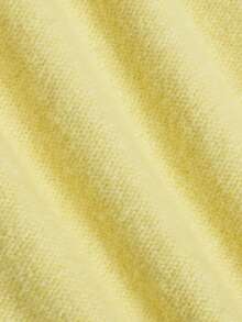 Nicenter Women's Fall Winter Yellow Wool Blend Drop Shoulder Long Sleeve Button Front Ribbed Trim Cardigan Sweater, Casual Simple For Office Daily Home Date - Yellow - View 4