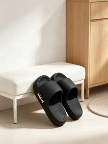 Unisex Soft Comfortable Indoor/Outdoor Slippers, Open Toe Slip-On Sandals, Solid Color, Lightweight EVA Foam Material, Non-Slip Sole, Quick-Drying, Classic Minimalist Style, Suitable For Summer Beach Bathroom, Adult Dorm Hotel Vacation - Multiple Styles - View 6