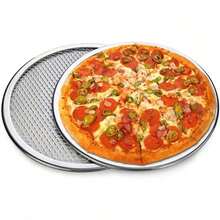 2pcs 12-Inch Pizza Baking Pans, Restaurant-Grade Aluminum Pizza Baking Screen Seamless/Non-Stick Mesh Baking Tray Kitchen Tools Suitable For Oven, Grill Filter Screen - View 1