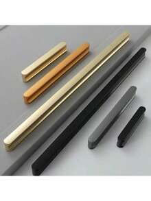 Furniture Handles, Black & Gold Cabinet And Wardrobe Pulls, Solid Aluminum Kitchen Cabinet Handles, Long Cabinet Drawer Pulls - Multi-color - View 5