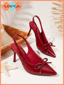 Women Pumps - Red - View 2