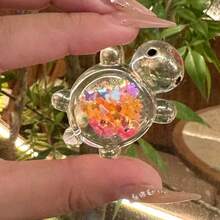 1pc Transparent Turtle Figurine, Fish Tank Micro Landscape Animal Model, Resin Mini Statue, Suitable For Halloween, Home, Office, Party - Compact Desktop Decor, Cute Style Hobbyist Collection Gift - Easy To Display, Halloween Decoration - One Size - View 8