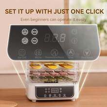 HONGMEI 5-Layer Food Dehydrator | Multi-Functional Home Appliance | Suitable For Making Beef Jerky, Fruits, Vegetables And Pet Treats | High Heat Air Circulation | 5 Stackable Trays - US A Type Plug(110-127V) - View 6
