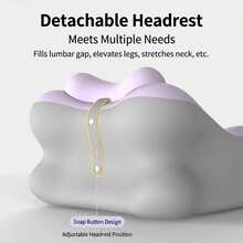 Adjustable Wedge Pillow, Ergonomic Bed Backrest, Suitable For Phone Use And Gaming, Fits Different Postures And Scenarios, Contoured Support For Flat Sleeping, Detachable Headrest For Relaxation - A - View 6