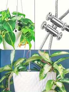 Adjustable Steel Cable Lock, Suitable For 1-2mm Cable Screw Fixing Device, Perfect For Hanging Lights, Holiday Decorations And Outdoor Camping Locks. - Silver - View 4