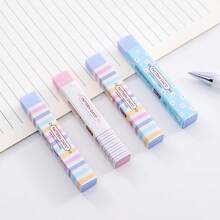 Rainbow Long Strip Eraser, Student-Specific Colored Eraser, Art Drawing Pencil Eraser - Multicolor - View 3