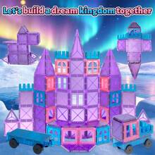 Magnetic Building Blocks 40/60/100pcs Magnetic Construction Blocks Set STEM Stacking Blocks Montessori Learning Toy Gift Suitable For Children 3 Years And Above Boys Girls Kindergarten Preschool Toy Mixed Colors - Multicolor - View 5