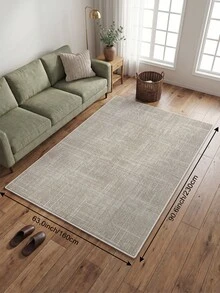 1pc Light Gray Minimalist Living Room Rug, Suitable For Kitchen, Dining Room, Bedroom, Room Holiday Decor, Indoor/Outdoor, Office, Lobby, Non-Slip Doormat, Bathroom Rug, Hallway, Study Gaming Area Rug - Light Grey - View 15