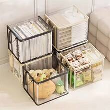 Transparent PVC Storage Box, Foldable Storage Bag With Visible Window, Thickened Waterproof Rectangular Storage Container, Suitable For Books, Toys, Stationery, Snacks, Space-Saving Home And Classroom Storage, College Dorm Essential, Holiday Gift Choice - Multicolor - View 6