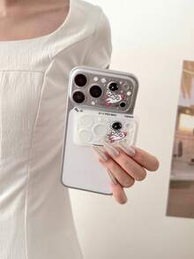 1pc Cute Astronaut Rocket Cartoon Print Full Coverage 9H Hardness Camera Lens Protector, Compatible With IPhone 18promax/18Pro/17promax/17pro, Space Planet Pattern, Anti-Oil, Anti-Drop, Anti-Explosion, Bubble-Free, Auto-Adsorption, Easy Installation Protective Film - Clear - View 9
