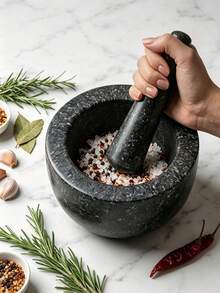 أداة طحن الثوم، متوفرة بحجمين. لطحن الثوم وطحن التوابل، تتميز بأنسجة طبيعية. مثالية للاستخدام المنزلي في هرس طعام الأطفال والتوابل. - لون عشوائي - مشاهدة 6