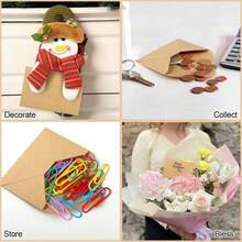 20/50/100 Pcs (16x11cm)Creative Vintage Kraft Paper Envelopes,For Handwritten Birthday Wishes, Thank You Cards And Letters, Christmas, Wedding, Engagement, New Year Blessings, Party Invitations - A - View 6