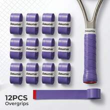 12PCS Racket Overgrip, Sweat Absorbent Non‑Slip Grip Tape, Comfort Durable Handle Wrap For Tennis Badminton Pickleball Rackets, Sports Racket Accessories - Multicolor - View 14