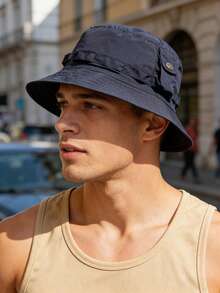 Unisex Quick-Dry Waterproof Pocket Bucket Hat, Windproof, Sun Protection, UV Protection, 3D Design, Foldable, Fashionable, Versatile, Elegant, Soft & Comfortable, Breathable, Multi-Functional, Flattering, Face-Slimming, Suitable For Beach, Outdoor, Hiking, Cycling - Multicolor - View 4