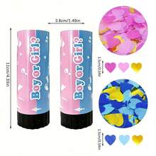 1/5 Pack Colorful Confetti Cannon Device, Built-In Pressure Spring, Can Spray Pink And Blue Confetti. Perfect For Creating Various Holiday Atmospheres, Such As Weddings, Christmas, Halloween Parties, Back To School, Graduation Season, Etc. Belongs To Decorative Items/Props For Creating Atmosphere. - Multiple Styles - View 3