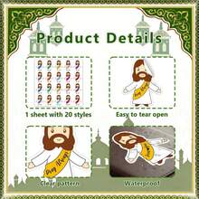 20/100/200pcs "Jesus Loves You" Religious Theme Stickers, Faith-Based Decorative Labels For Water Bottles, Laptops, Notebooks, Party Favors, Gift Wrapping, Journals, Scrapbooks, Envelope Seals And DIY Crafts - Multicolor - View 5