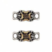 2pcs Metal Cross Shoe Buckles, DIY Shoe Decorations, Shoelace, Wristband Decorative Buckles - Multicolor - View 6