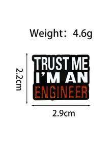 Funny Engineer Quote Brooch – Trust Me Enamel Pin For Bag Jacket Accessories - Multicolor - View 7