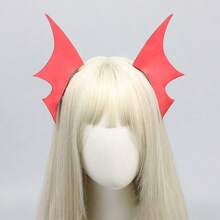 甜酷惡魔蝙蝠耳髮飾，萬聖節裝扮道具 - 粉色 - 查看 10
