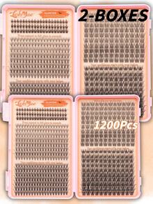 Limete Eyelash 600 Clusters Korean Style Natural Eyelash Book Set, D-Curl False Eyelash Bundles Collection, 5 Types Of Hair Styles Including 10D+20D Lightweight, Paired With Exquisite Lower Lash Design, 8-16MM Mixed Length For 3D Layered Eye Makeup, Suitable For Daily Commute, Date, Travel, Wedding, Bridal Makeup, Birthday Party And Girls Beauty Gift - D - View 9