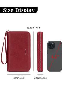 FOREVER MIYIN RFID Blocking Zip‑Around Wristlet Wallet, Accordion Multi‑Card Organizer With Wrist Strap, Passport Phone Slot, Large Capacity For Travel Daily Carry - Multicolor - View 12