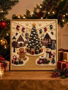 DIY Christmas Pearl Diamond Painting Art Kit, Includes Frame, Beads, Gemstone Stickers, Handmade 3D Holiday Decor, Adult Gift, 5 Classic Design Beaded Decoration Set - Sets - View 12