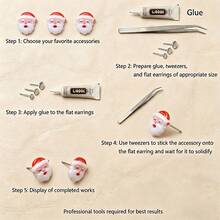 20/50/100pcs Christmas Mini Resin Charms, Including Santa Claus, Snowman, Christmas Tree, Gingerbread Man, Reindeer, Bell, Candy Cane And More Flat-Back Convex Round Designs, For DIY Slime, Hair Clips, Jewelry Making And Scrapbooking Crafts - Random Mix - Multicolor - View 2