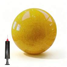 15cm/5.29inch Glitter Rhythmic Gymnastics Ball, Low‑Bounce Thickened Burst‑Proof Gym Ball With Air Pump, Slightly Tacky Surface For Secure Grip, For Beginner Home Practice, 6 Colors Optional - Multicolor - View 8