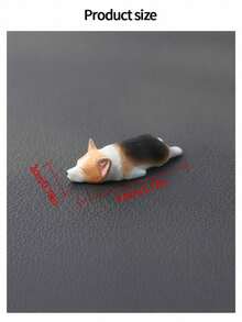 Cute Mini Corgi Car Dashboard Ornament, Realistic Resin Sleeping Puppy Figurine, Creative Fun Car Interior Decor Accessory, Suitable For Decorating Car Center Console - A - View 7