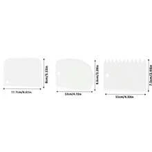8pcs White Measuring Cups + White Scraper, Multi-Functional Baking Auxiliary Tools, White Plastic Hanging Measuring Spoon Flat Scraper, Serrated Shape Scraper, Curved Dough Cutter, Flour, Nuts, Milk Powder, Powdered Sugar Quantitative Measuring Cup, Cake Frosting Spatula, Dough Divider Scraper, Essential Baking Kitchen Tool Set - View 10