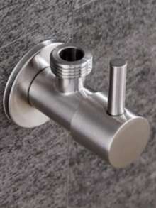 304 Stainless Steel Single Handle Shut-Off Valve, Copper-Free Design, Black, Bronze, Gold Plated Options, Corrosion-Resistant Water Control Valve, Suitable For US And EU Plumbing, Applicable For Bathroom And Industrial Use - Multicolor - View 9
