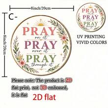 1pc Vintage Letter "PRAY" Metal Sign, Religious Theme, Perfect For Living Room, Bedroom, Kitchen, Dining Room, Office Wall Art Decor, Christmas Decoration, 2D - 1PC - View 12